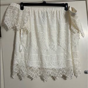 Rue 21 Plus lace OTS blouse